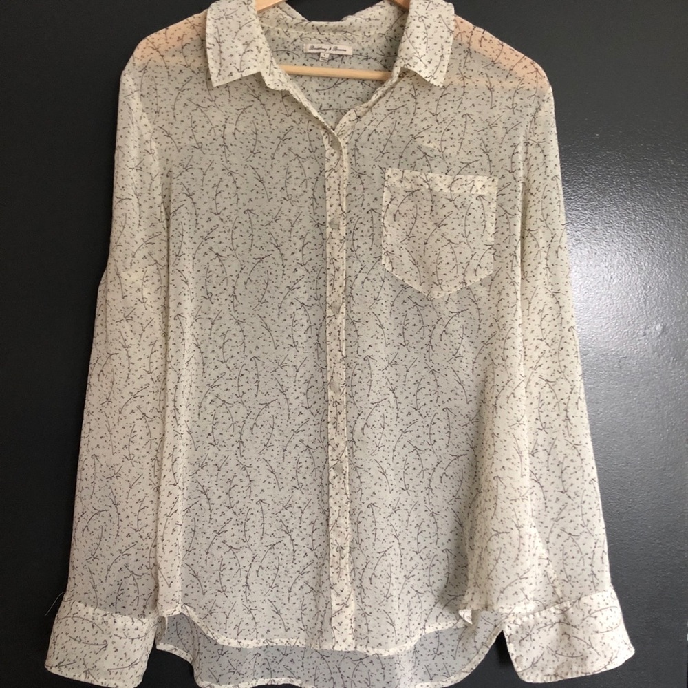 Madewell brand Broadway & Broome sheer button up